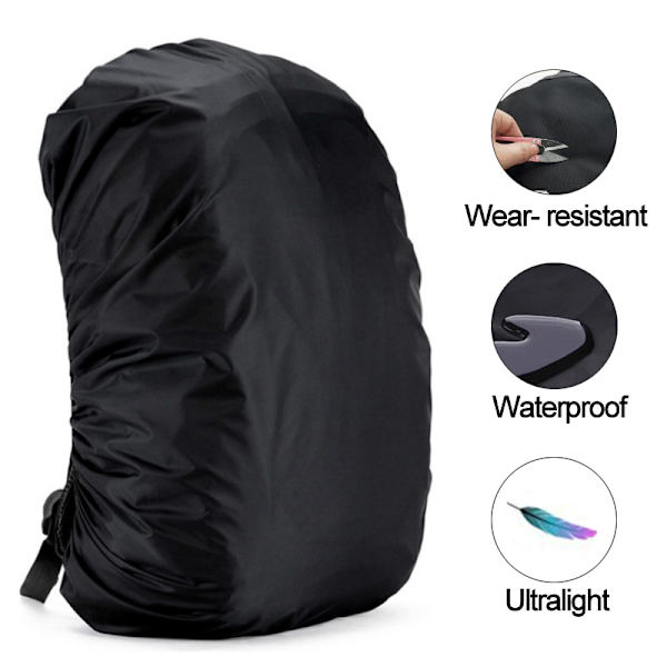 Regnskydd för ryggsäck Svart M/30-40 l