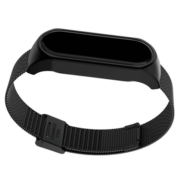 Metalstrop til Xiaomi Mi Band 3/4/5/6 Sort