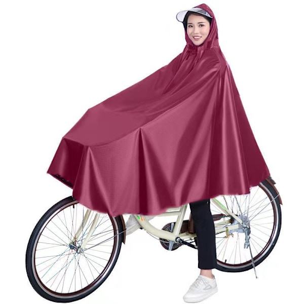 Vandtæt cykel-regnponcho Rød
