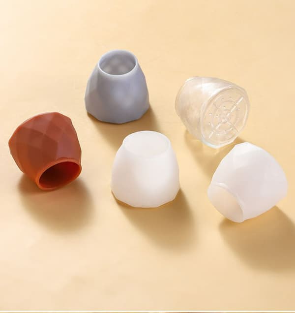 Möbelfötter i Silikon, 4-pack White White