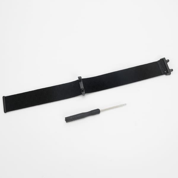 Nylon Woven Strap kompatibelt med Amazfit T-Rex2 - Andningsbar Högelastisk Ersättningsrem Black Black