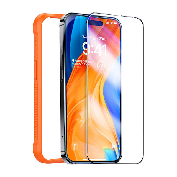 Härdat glas för iPhone 15 Torras InstaII Master