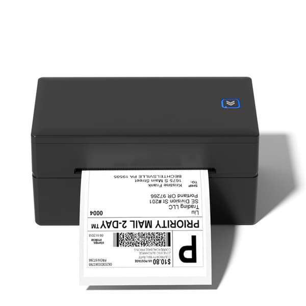 GD98 Bluetooth-termoprinter til forsendelsesetiketter, stregkoder og klisteretiketter – kompatibel med Android, Apple, PC og Mac Black Black
