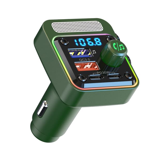 Bluetooth FM-Sändare V5.0 Green Green