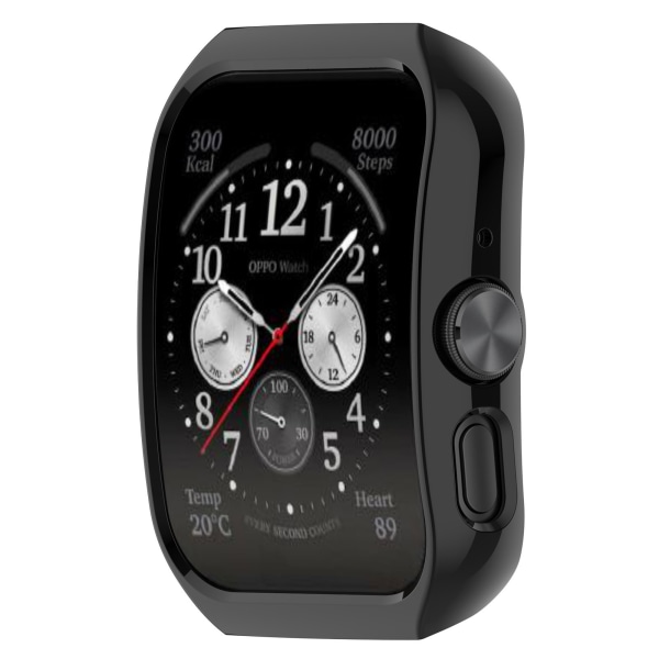 Beskyttelsesetui og hydrogelfilmsæt til OPPO Watch3 Pro Sort