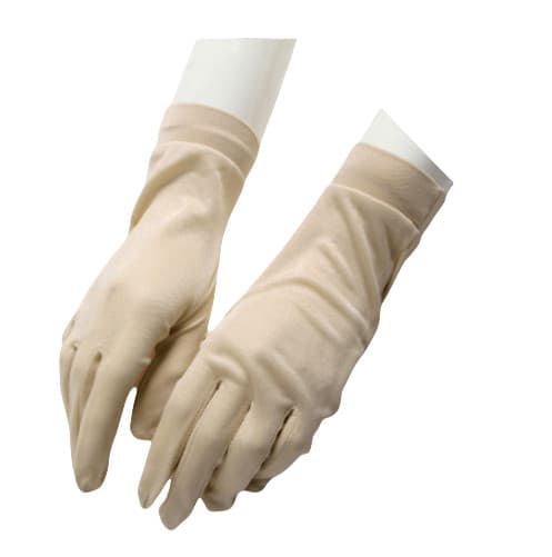 Lyxiga handskar i 100 % silke för kvinnor Beige Beige