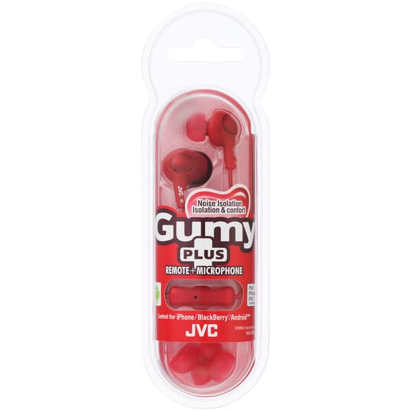 Hörlur FR6 Gumy Plus Mic Röd