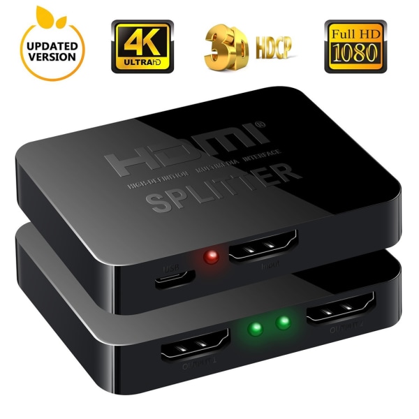 INF 2 port HDMI Splitter 1x2 - 3D och 4K