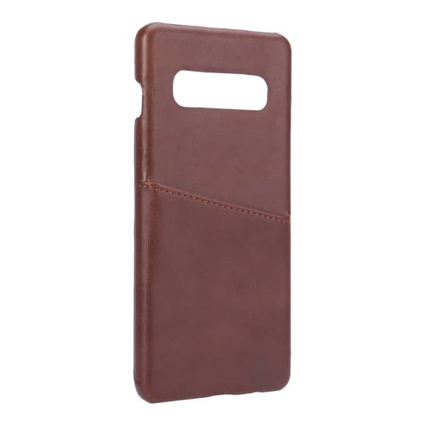 Samsung S10 Plus -puhelinkotelo, korttipaikka, ruskea