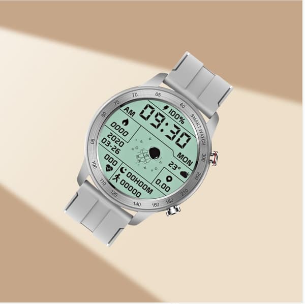 Silikone Smartwatch MX5 - Bluetooth Opkald & Fitness Silver Silver