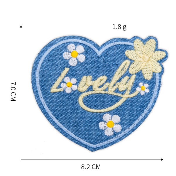 Broderad patch 6-delad set