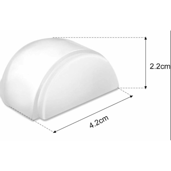 Pyöreä itseliimautuva oven pysäytin 4 kpl Läpinäkyvä