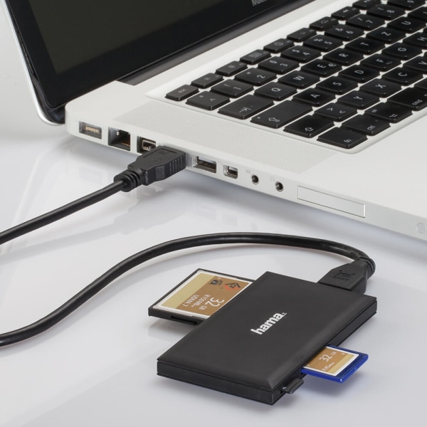 HAMA Kortläsare USB 3.0 Multi SD/microSD/CF/MS Svart