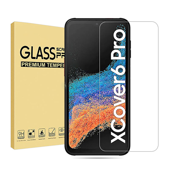 2 kpl karkaistua lasia oleva näytönsuoja Samsung Xcover6:lle - kaareva reuna