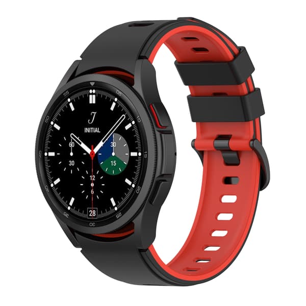 Samsung Galaxy Watch 4 Classic rannekoru silikoni Black+Red Black+Red