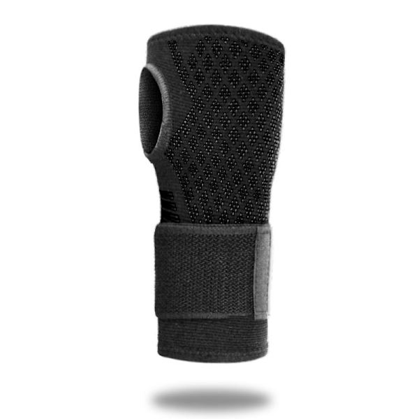 Svart handledsstödsbandage - Andas nylon för gym och sport S