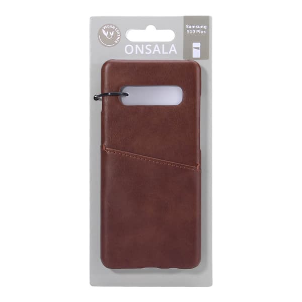 Mobilcover med Kortrum Samsung S10 Plus Brun