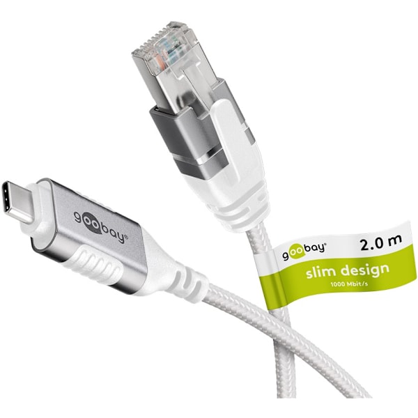 Ethernet-kabel USB-C™ 3.1 til RJ45, Slim, 2 m