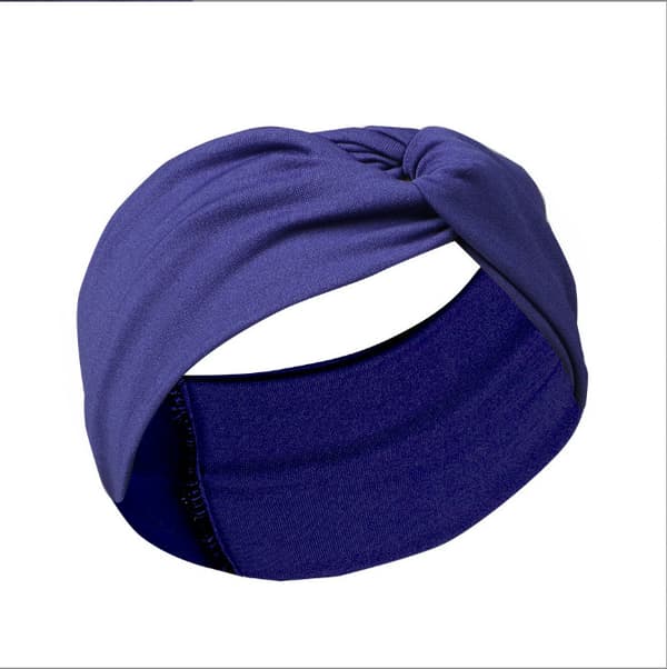 Blød og elegant: Ensfarvet krydshovedbånd NavyBlue NavyBlue