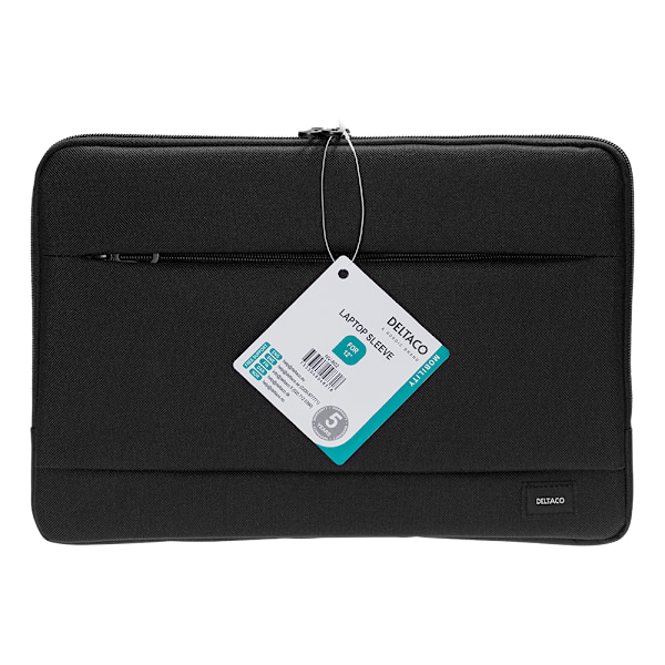 Laptop sleeve, for laptops up to 12", polyester, black