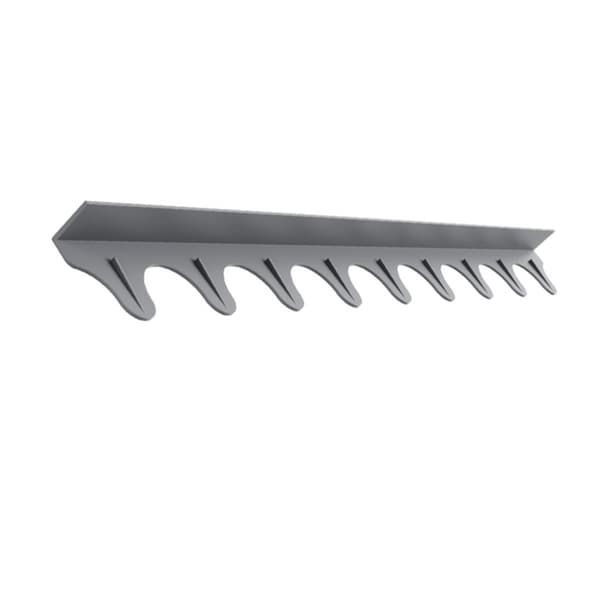21-tums Vågmönster L-formad Silikon Kökslucka Skyddsremsa - 2-pack Set Grey Grey