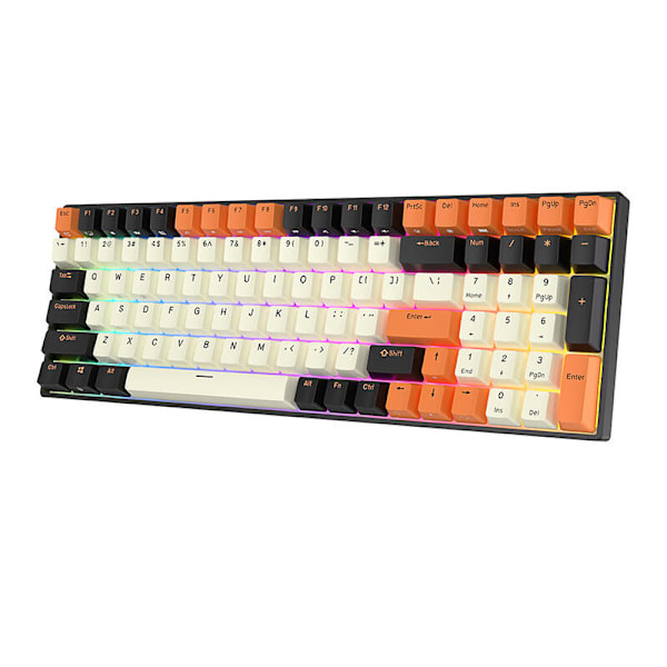 Mekanisk tastatur Royal Kludge RK100 RGB, brun switch (sort-orange)