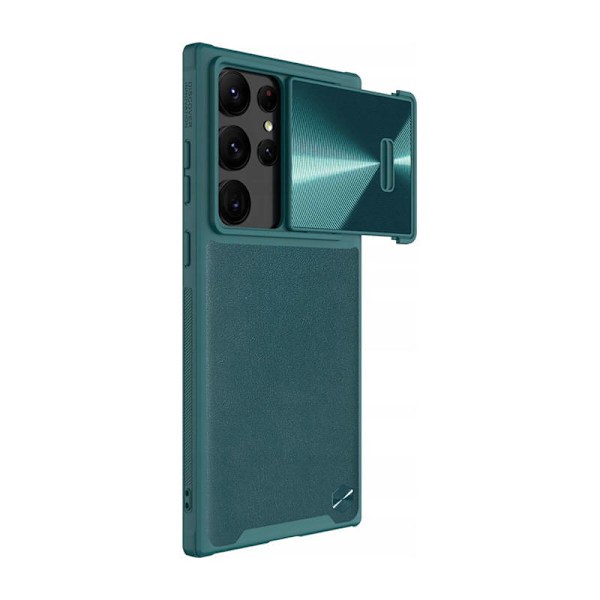 Nillkin CamShield Læder S-cover til Samsung Galaxy S23 Ultra (Exuberant Green)