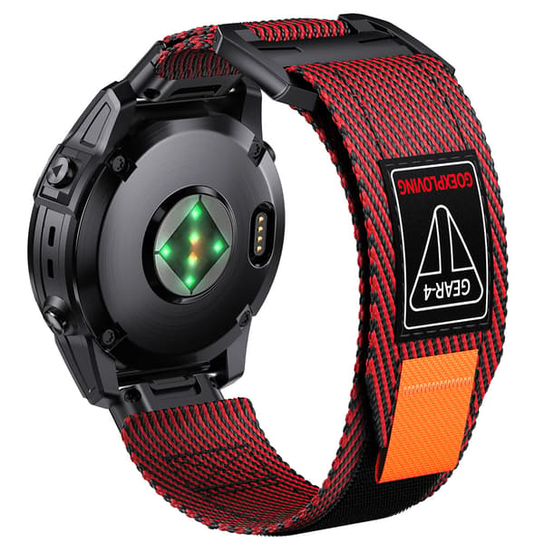 Quick Release 26mm Vævet Nylonrem til Garmin-ure Red Red