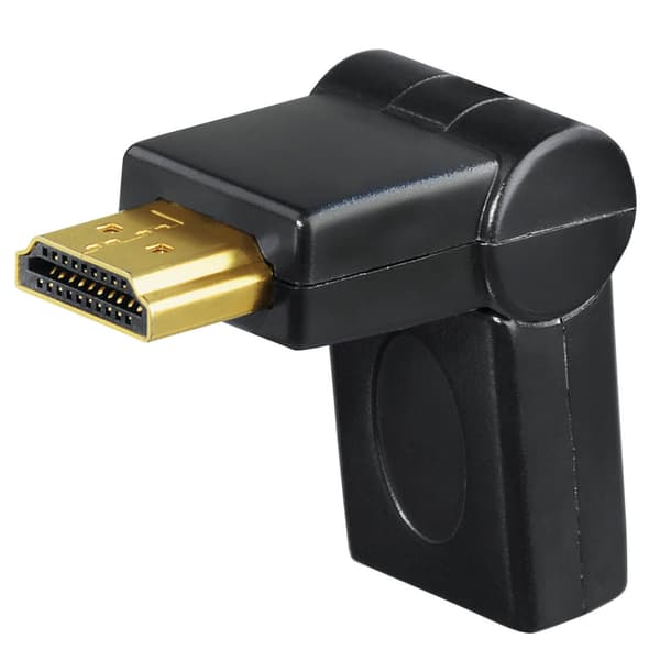 HDMI Adapter Han-Hun 180° Sort Guldbelagt TL