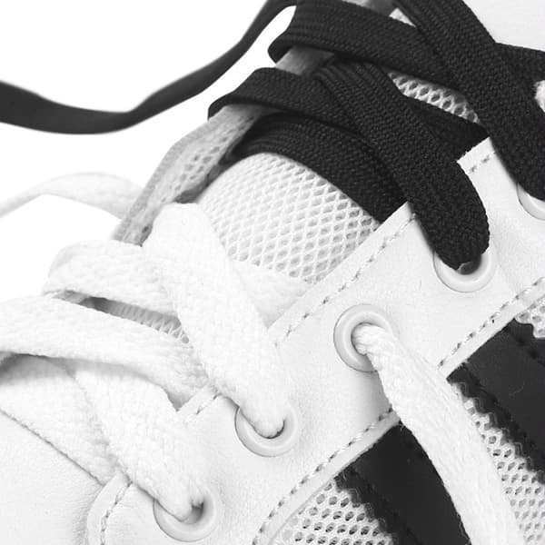 Platta Skosnören i Polyester, 4 par White S White S