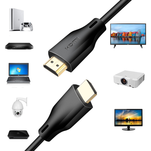 HDMI-kabel HDMI 2.1 8K 60Hz 4K 120Hz, Kompatibel med PS5/4, laptop, TV. Svart 3 m