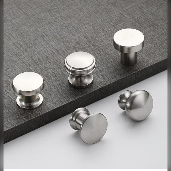 Modern minimalistiskt 2-pack skåp- och garderobsdrag i borstat 304 rostfritt stål med ergonomiskt D-format grepp