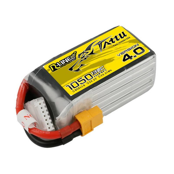 Tattu R-Line 4.0 1050mAh 22.2V 130C 6S1P XT60 batteri