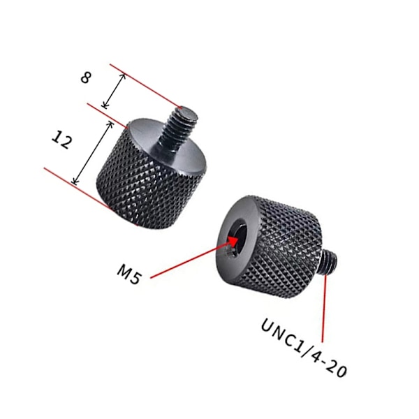 Adapter 1/4" till M10 för stativ och kameror - 5-pack M5