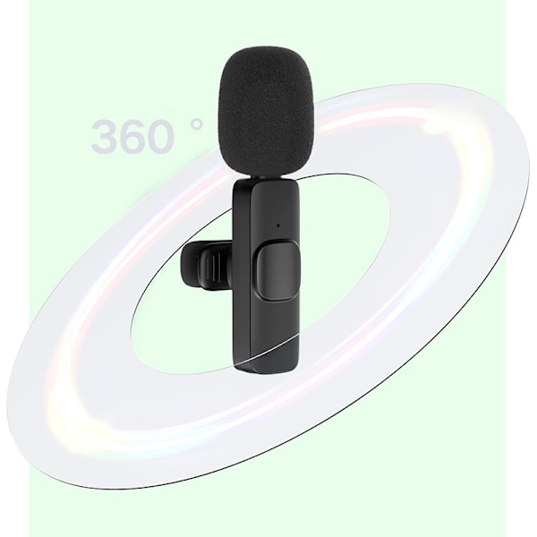 Trådløs Lavalier Mikrofon - Type-C Clip-on Revers Mikrofon