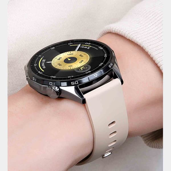 22mm Fluoroelastomer Urrem Kompatibel med Huawei GT6 Pro & GT5 - Flere Farver Starlight Starlight