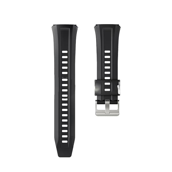Silikone urrem til Huawei Watch GT5 Pro 46mm Black + Silver Black + Silver