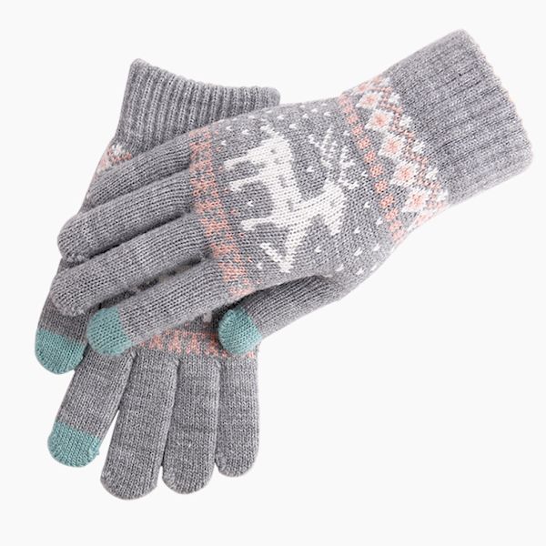 Varma Vinterhandskar - Pekskärmskompatibla Grey Grey