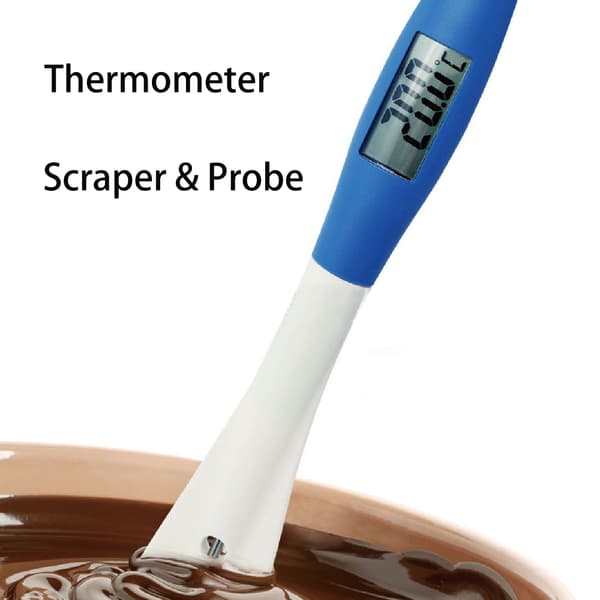Digital Spatel Madtermometer - Blåt og Hvidt Design