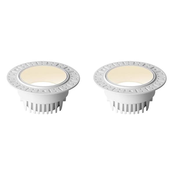 2-Pack LED Infälld Belysning 10W Downlight 75mm Utskärning - 4000K, Ultratunn, Bländskydd