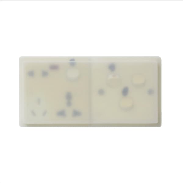 Silikonfodral för dubbelströmbrytare/vägguttag Transparent Transparent