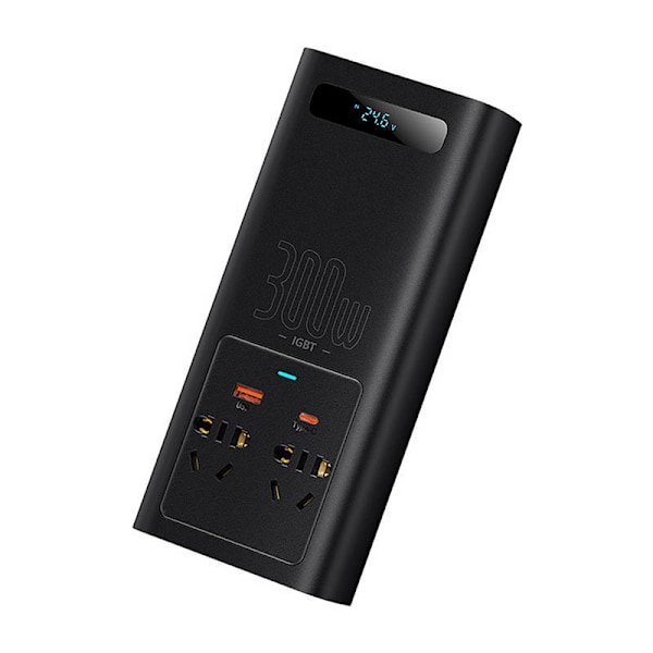 Power Inverter Baseus 300W (24V CN/EU) (svart)