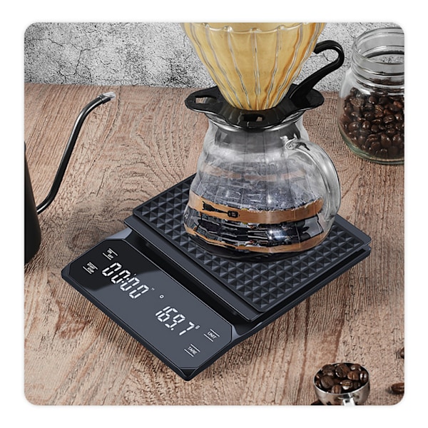 Precision Kaffevåg - Med Halkfri Matta Black Black