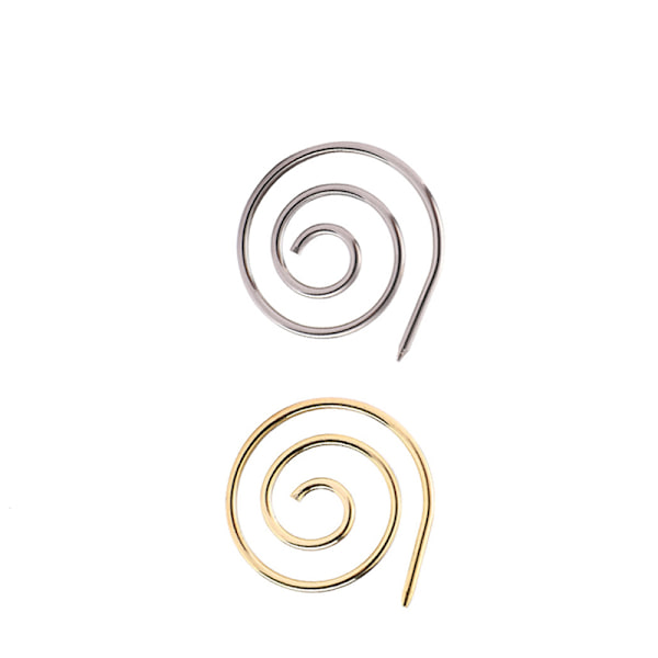 Spiralstickningsmarkörer (2-pack, guld och silver)