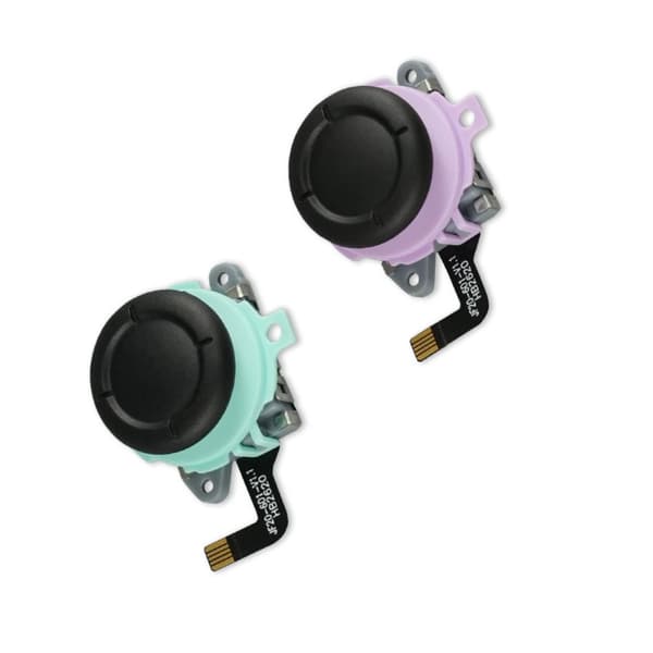 Joystick-ersättning 2-pack kompatibelt med Switch 2 - TMR magnetisk anti-drift analog styrspak för Joy-Con 2, ABS+koppar, grön+lila
