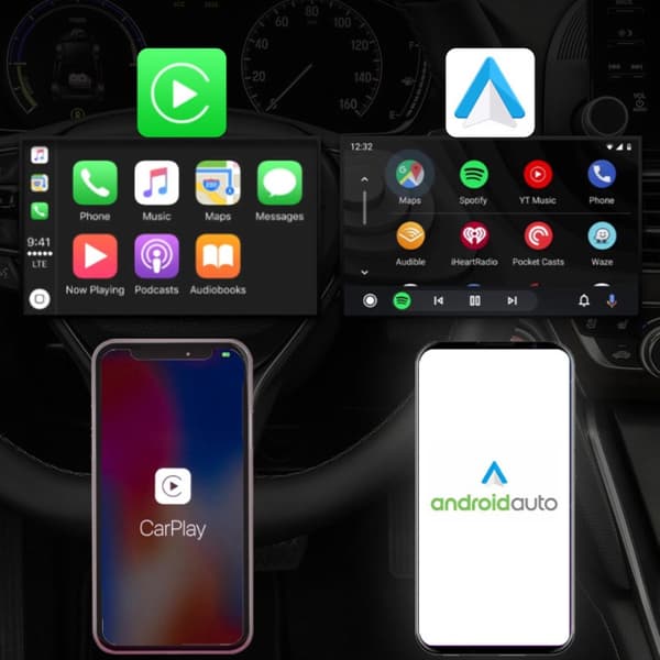 Smart Box Bil Trådlös CarPlay: Android 10, 2GB+32GB, WiFi 6 & Bluetooth 5.4 Adapter