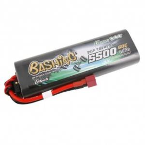 Batteri Gens Ace 5500mAh 7,6V 60C 2S1P HV med T-kontakt