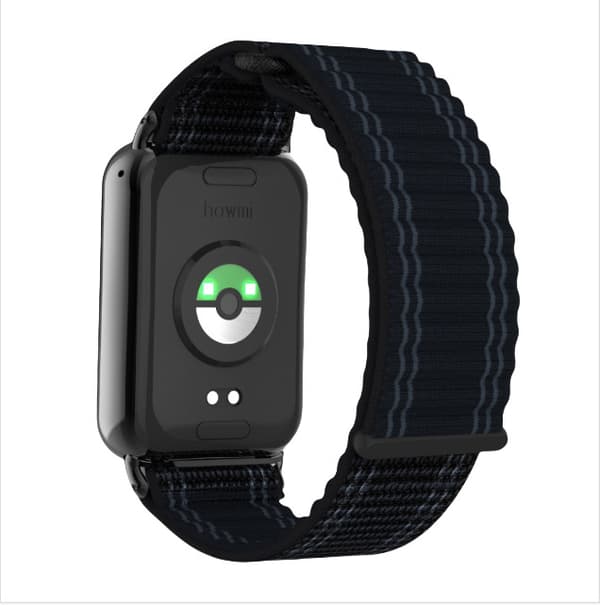 Nylon Wave Tank Kæde Loop Rem til Xiaomi Band 9/8 Pro Black Black