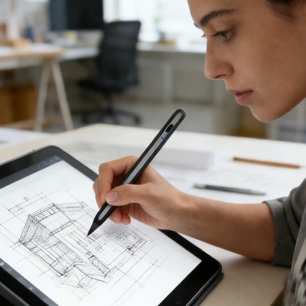 Universal Stylus kynä iPadille, jossa 4 kärkeä Black iPad Black