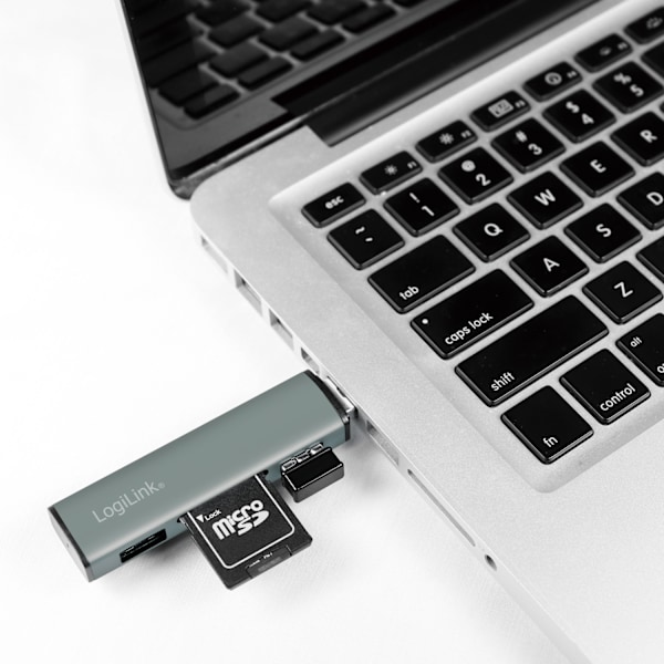 USB-hub (USB 3.2 Gen2) Minneskortsläsare/USB-A